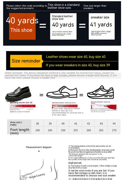 Men's Black Soft-soled Leather Shoes