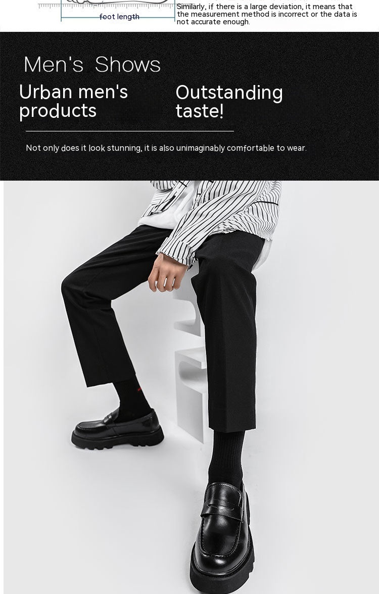 Men's Black Soft-soled Leather Shoes