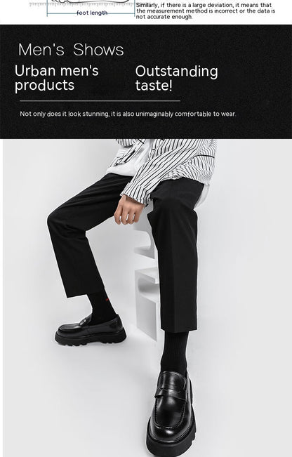 Men's Black Soft-soled Leather Shoes