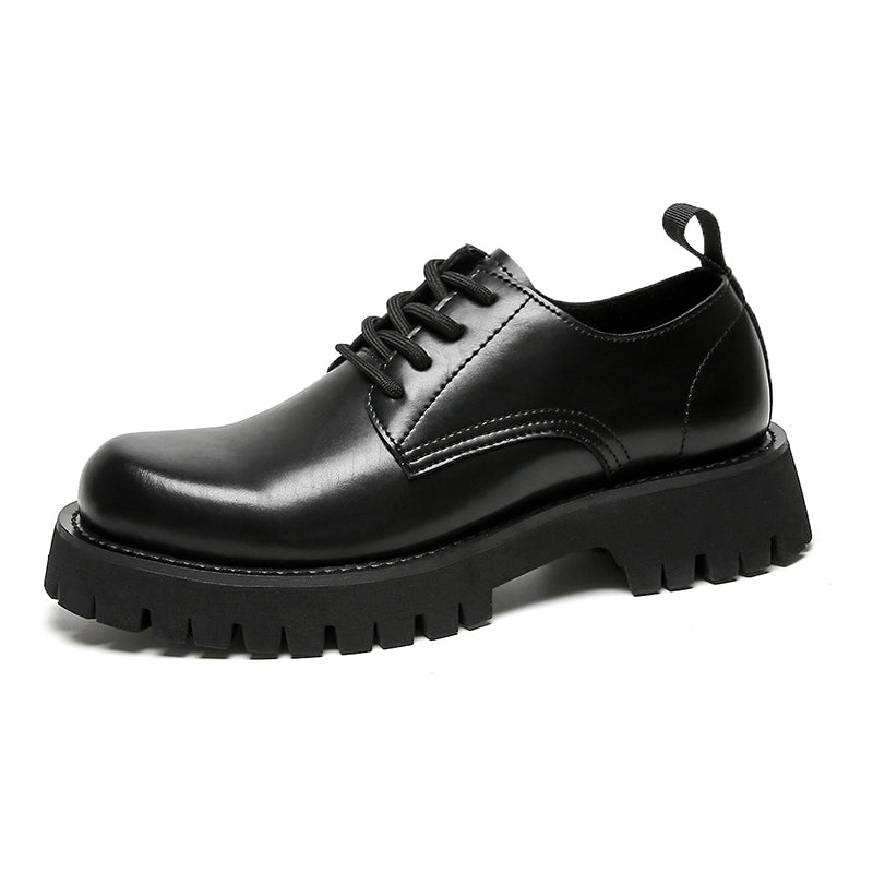 Leather Thick High Top Shoes