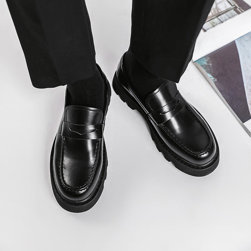 Men's Black Soft-soled Leather Shoes
