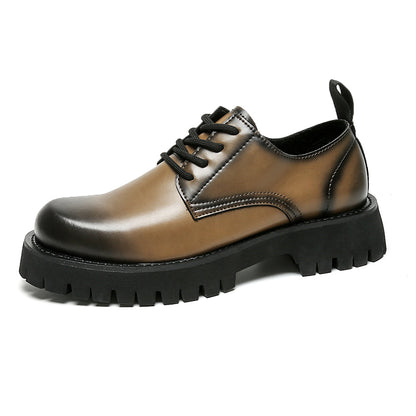 Leather Thick High Top Shoes