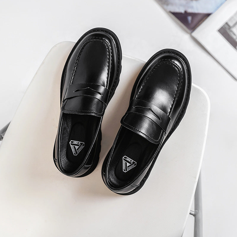 Men's Black Soft-soled Leather Shoes
