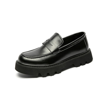 Men's Black Soft-soled Leather Shoes
